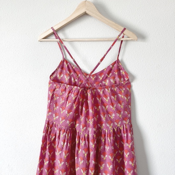 NEW J.CREW x SZ Blockprints Tiered Midi Beach Coverup Dress Size S - Picture 3 of 4